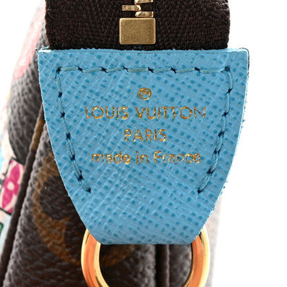 Louis Vuitton Monogram 2022 Christmas Animation Toyko Mini Pochette Accessories Blue 6 of 7