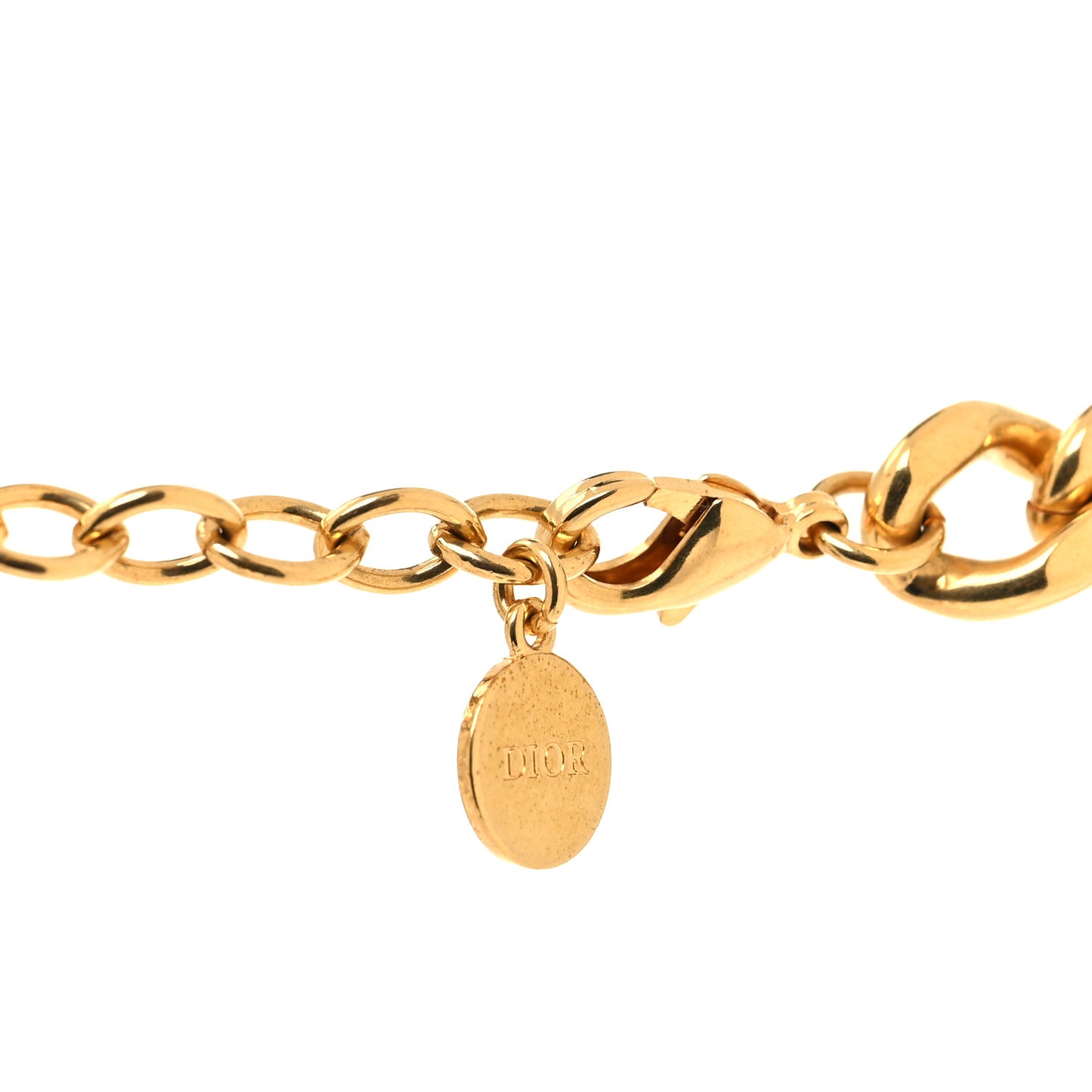 Metal Crystal 30 Montaigne Necklace Gold