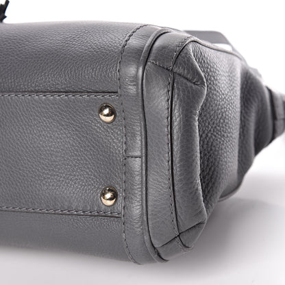 Gucci Pebbled Calfskin Small Bella Top Handle Bag Gray 11 of 13