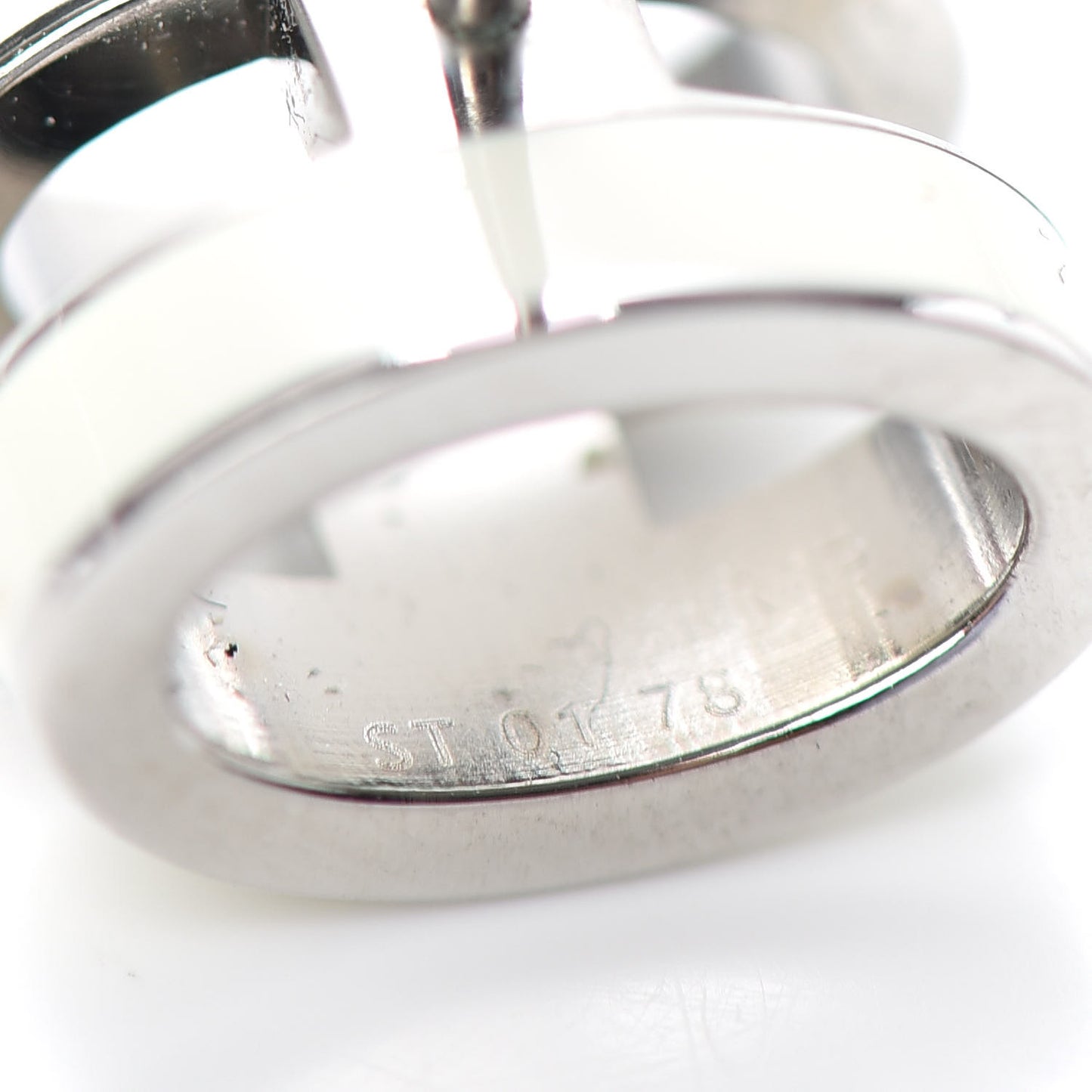 Palladium Lacquered Pop H Earrings White