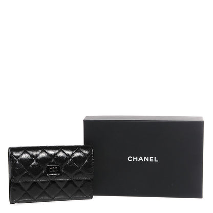 Chanel Glazed Calfskin Quilted Reissue Small Flap Wallet Black 9 of 9