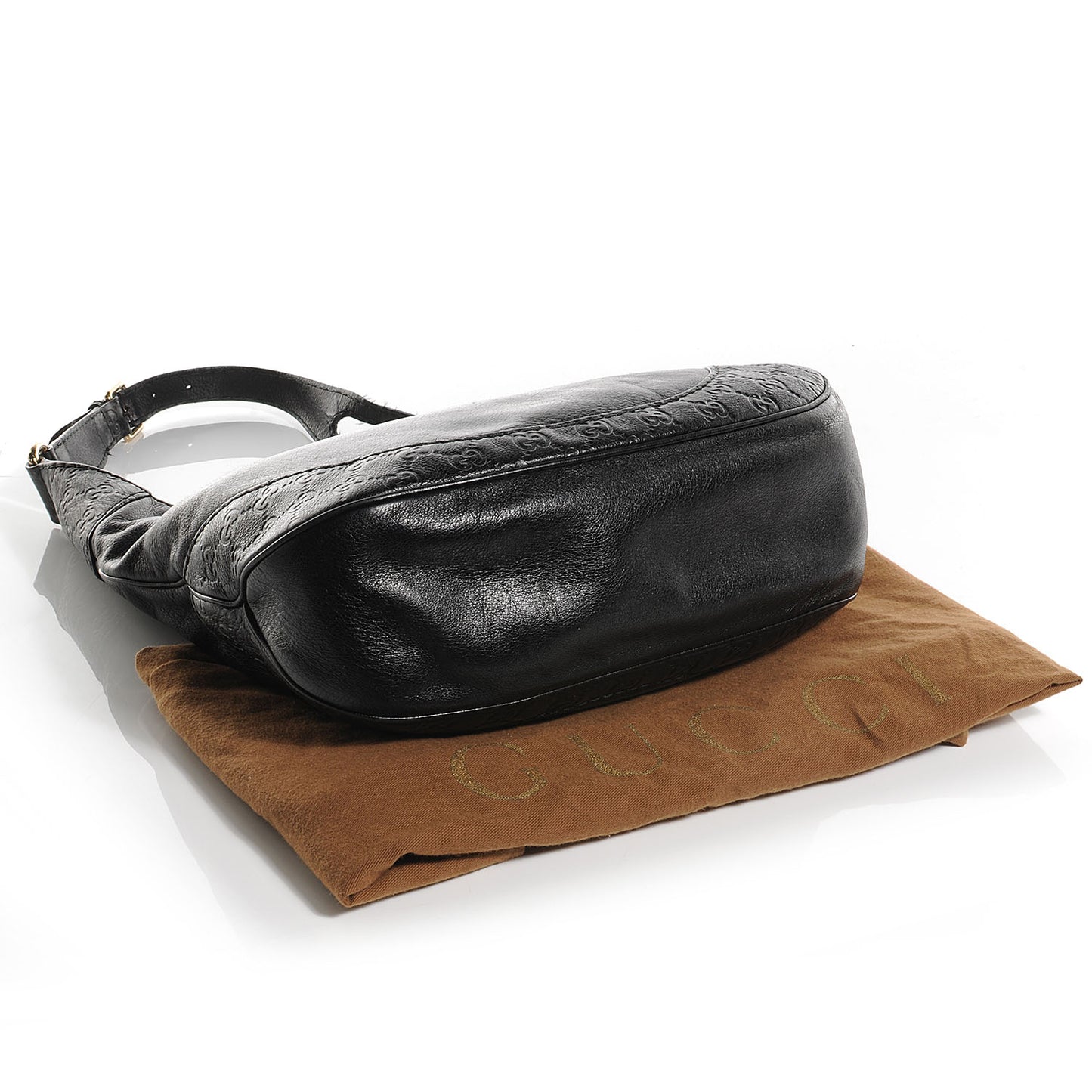 Leather Guccissima Medium Charlotte Hobo Black