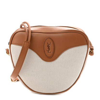 Saint Laurent Linen Calfskin Le Monogramme Coeur 1 of 12
