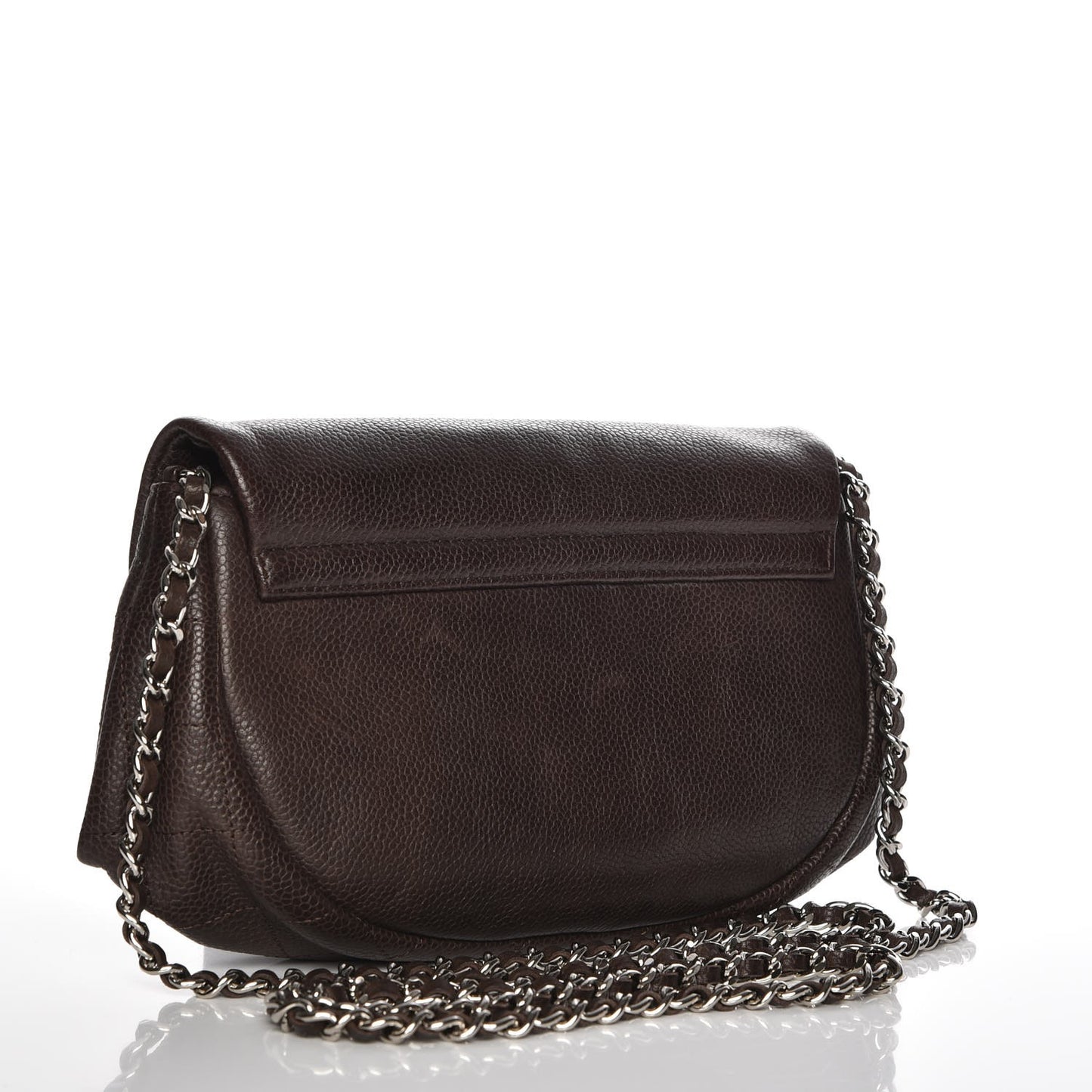 Caviar Half Moon Wallet On Chain WOC Dark Brown