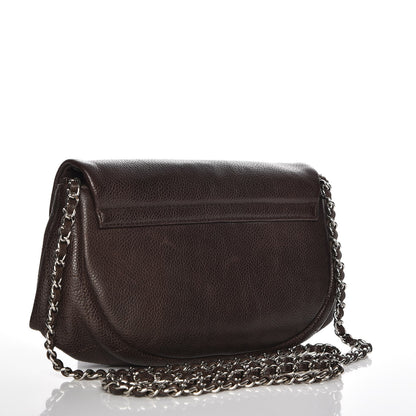 Chanel Caviar Half Moon Wallet On Chain WOC Dark Brown 3 of 10