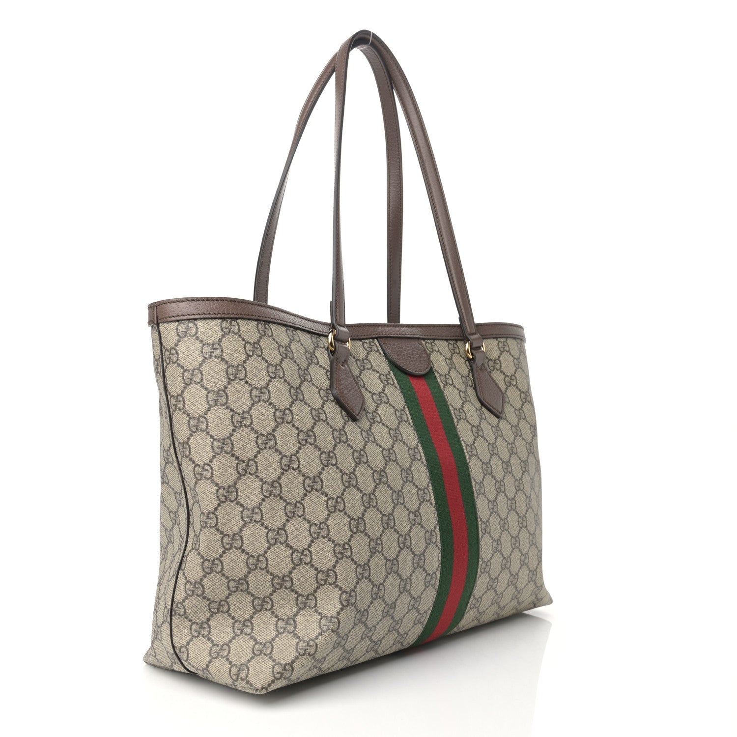 Gucci GG Supreme Monogram Medium Ophidia Shopping Tote Brown 3 of 9