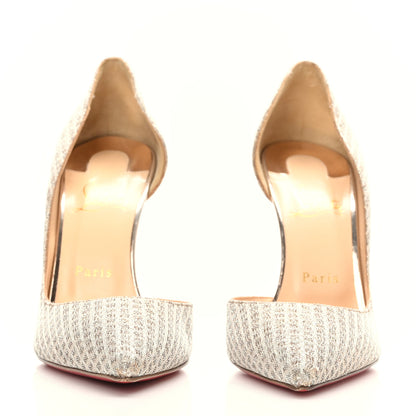 Christian Louboutin Glitter Luminor Iriza 100 Pumps 39 Nude 2 of 7