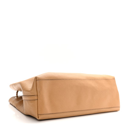Gucci Calfskin Large Gifford Braided Handle Tote Camel 4 of 11