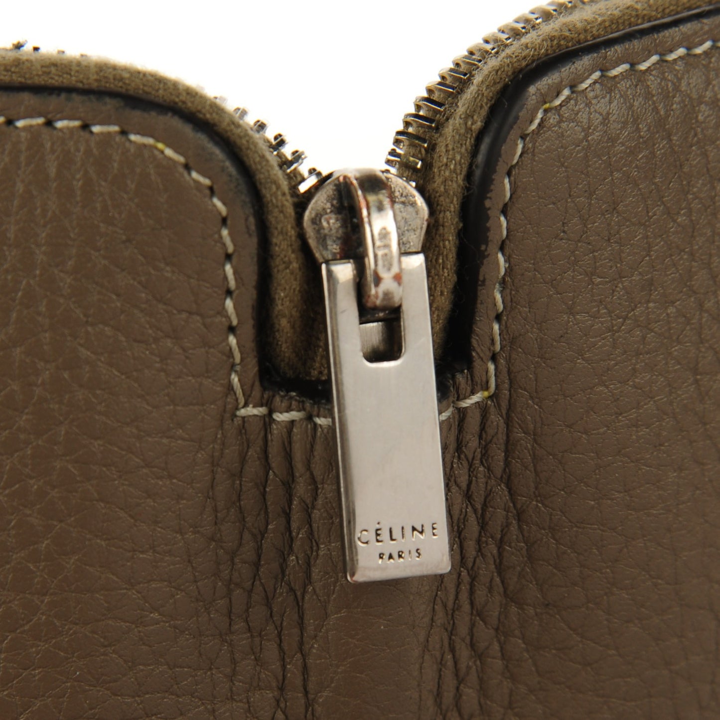 Drummed Calfskin Zip Around Wallet Souris