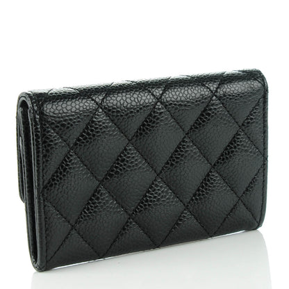 Chanel Caviar Quilted Flap Card Holder Black 3 of 8