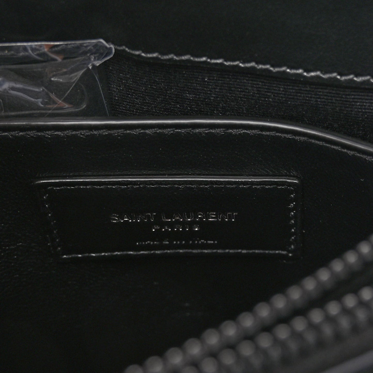 Calfskin Y Quilted Monogram Monochrome Small Loulou Chain Satchel Black