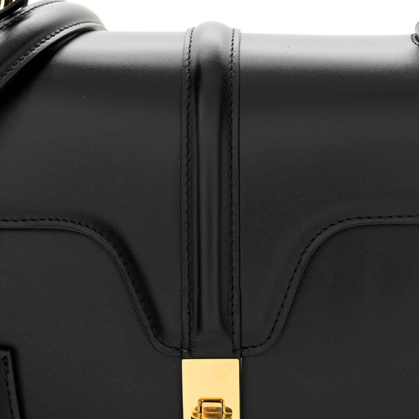 Grained Calfskin Classique 16 Top Handle Bag Black