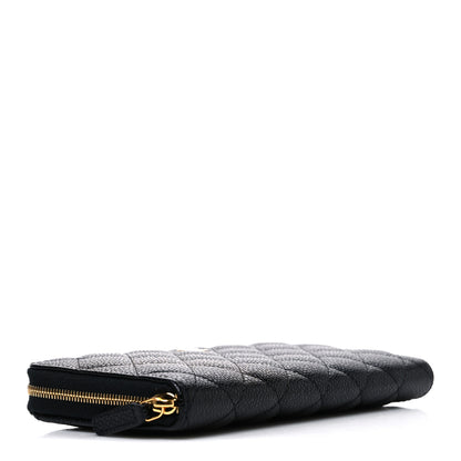 Chanel Caviar Quilted Large Gusset Zip Around Wallet Black 4 of 8
