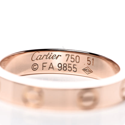 Cartier 18K Pink Gold 3.5mm LOVE Wedding Band Ring 51 5.75 4 of 4