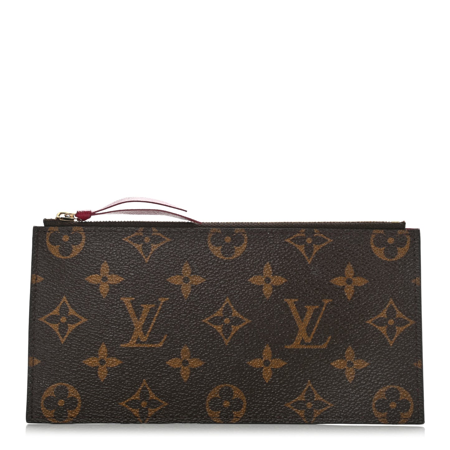 Monogram Felicie Chain Wallet Zippered Insert Fuchsia