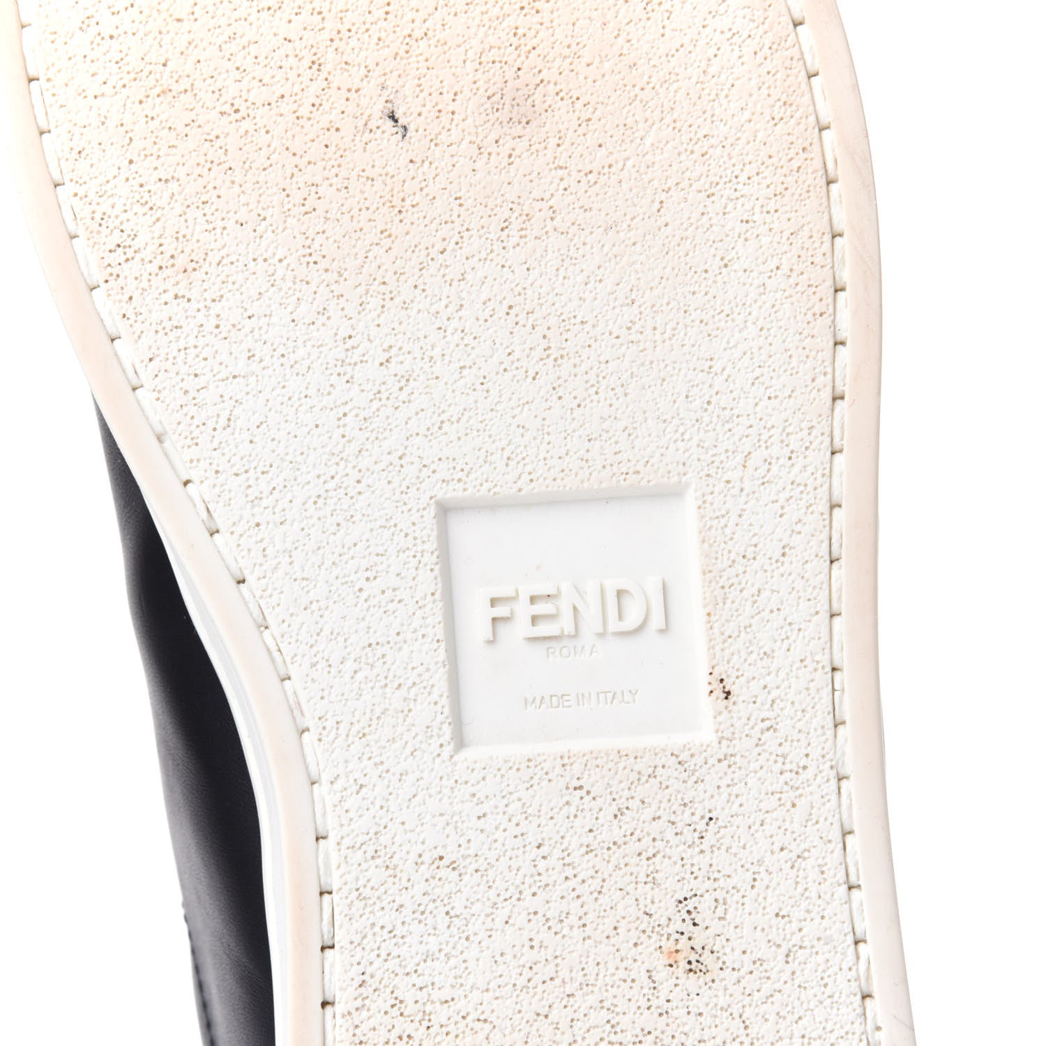 Fendi Vitello Microfiber FF Rockoclick Slip On Sneakers 38.5 Black Tobacco 8 of 11