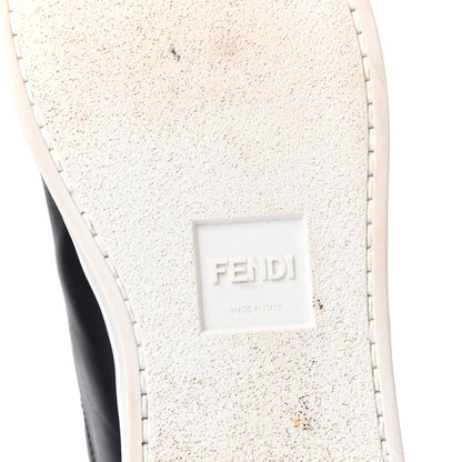 Fendi Vitello Microfiber FF Rockoclick Slip On Sneakers 38.5 Black Tobacco 8 of 11