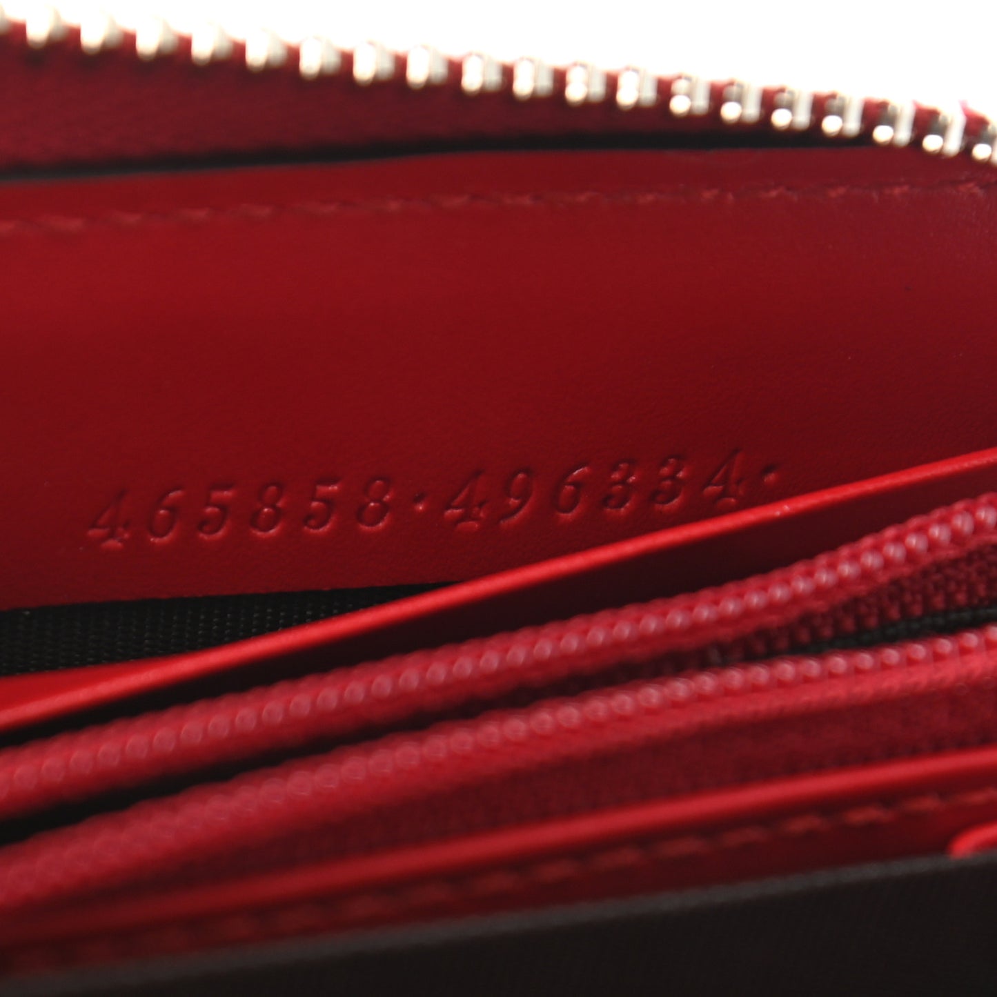 Calfskin Chinese New Year Zip Around Wallet Red