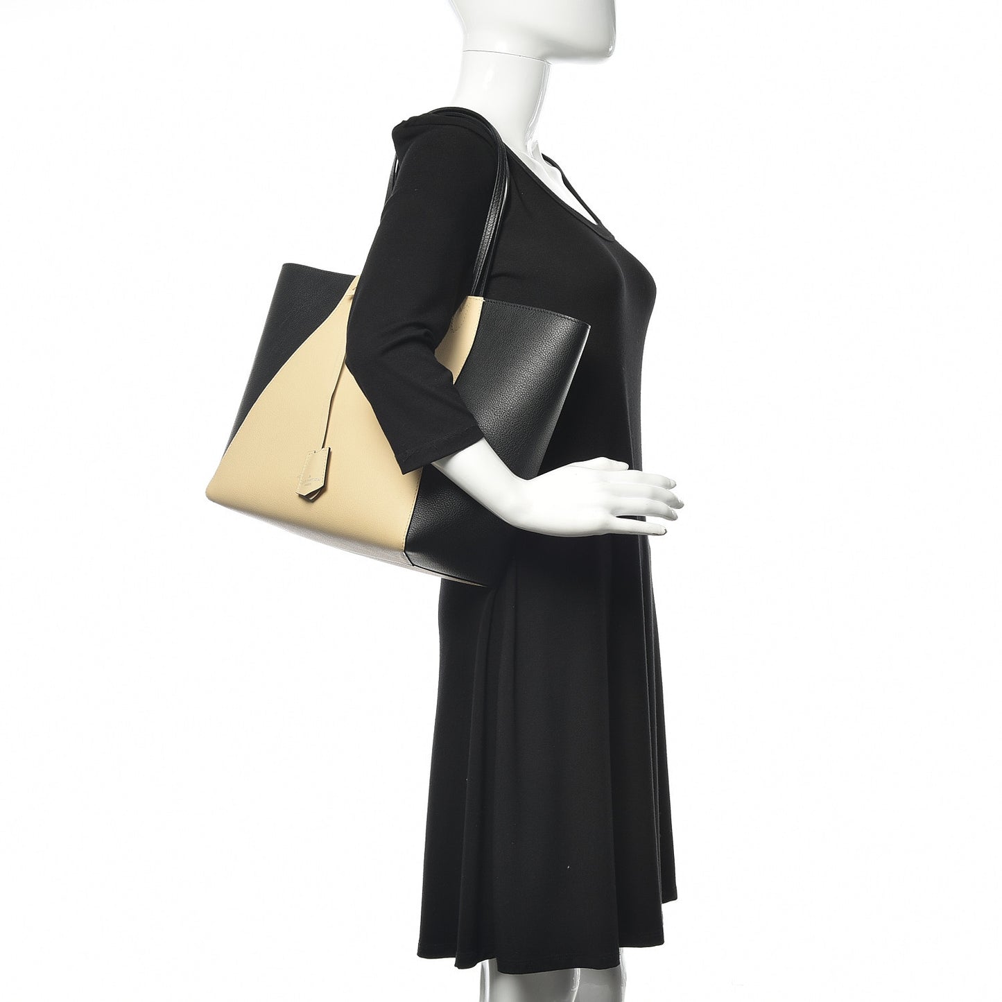 Calfskin Lockme Cabas Vanille Black