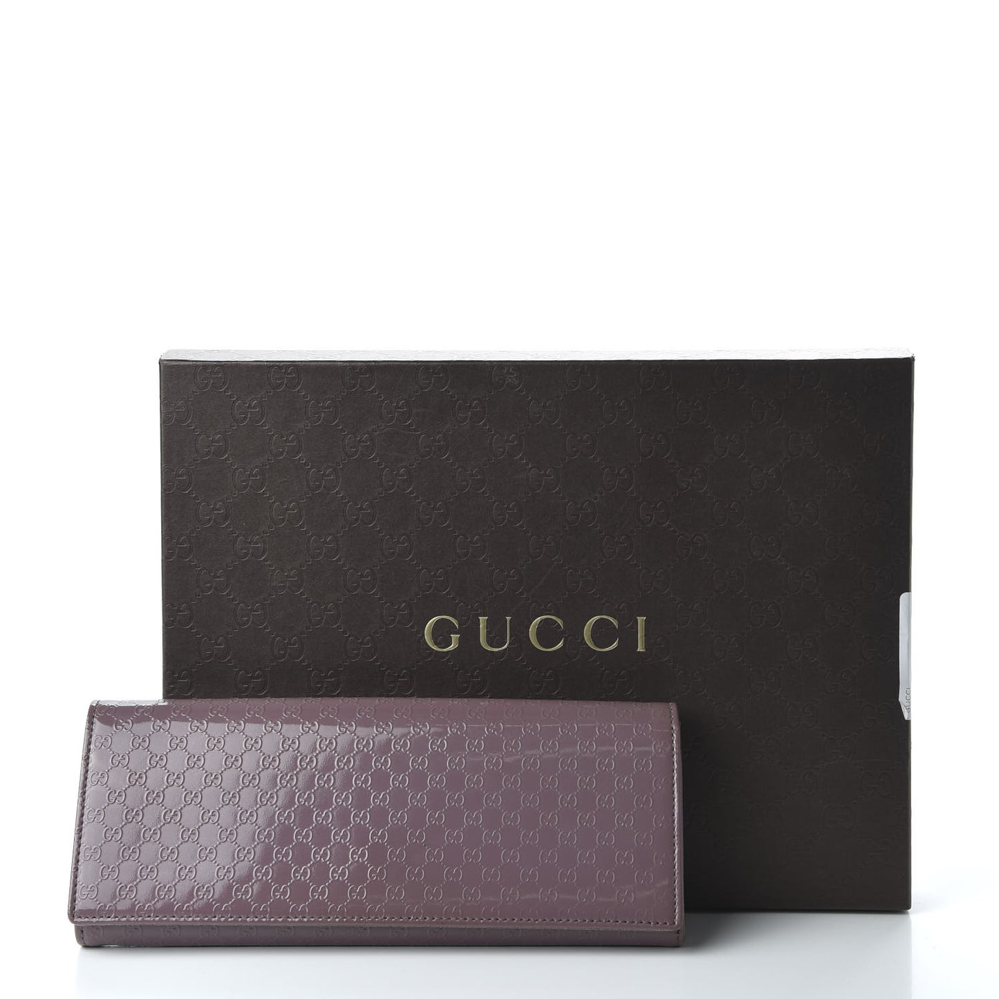 Patent Microguccissima Small Broadway Clutch Argyle Lavender