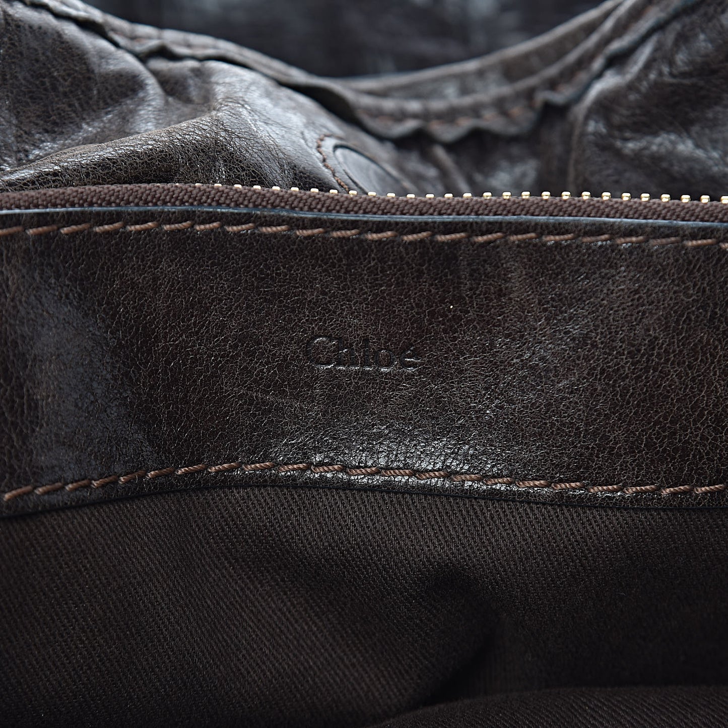 Calfskin Large Bay Tote Brown