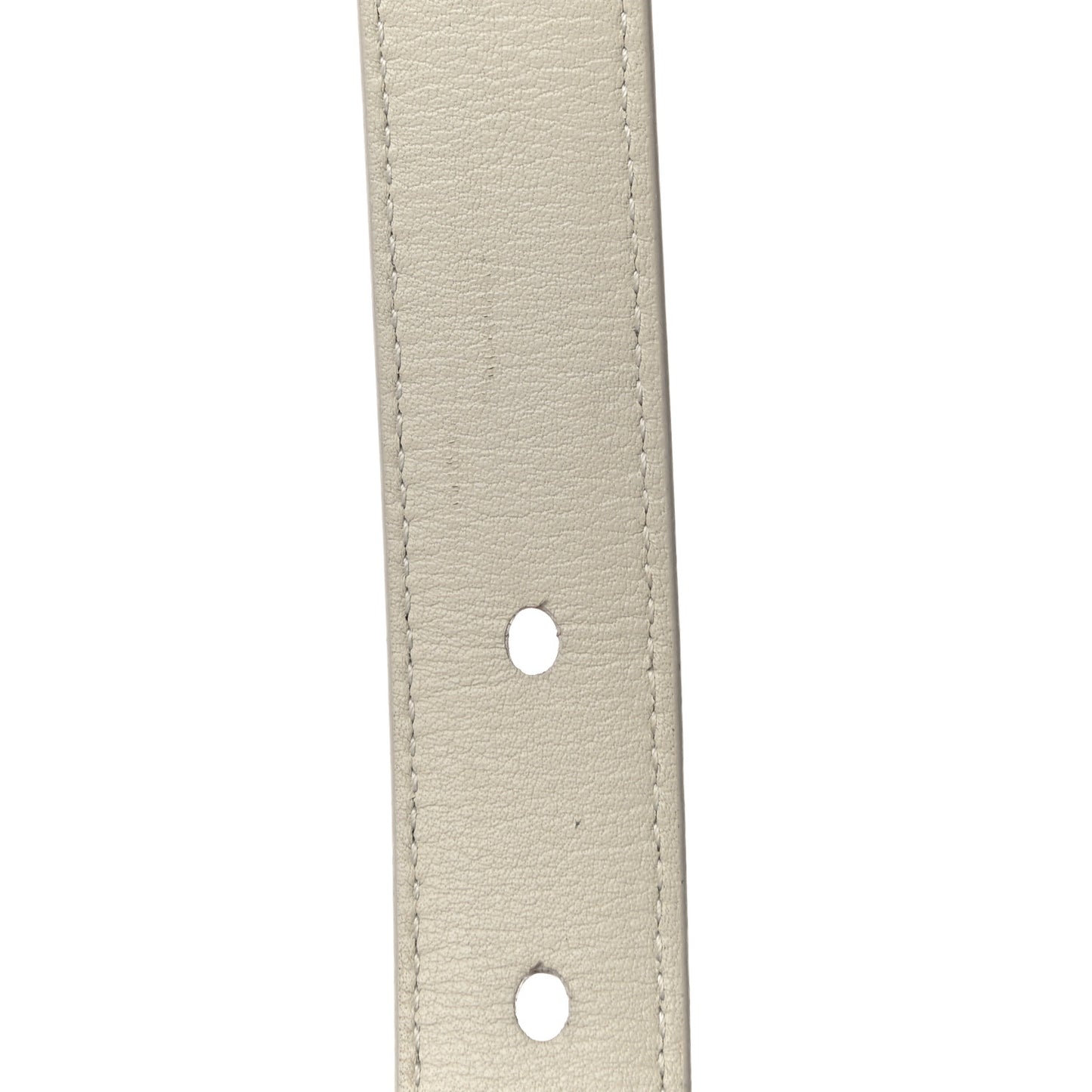 Smooth Calfskin Monogram Square Buckle Belt 80 32 White