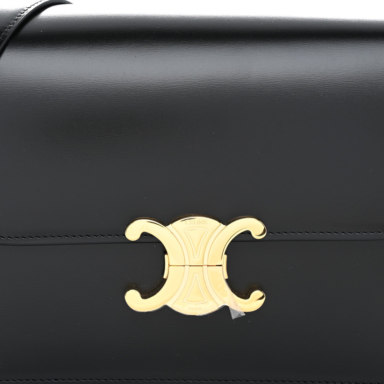 Celine Shiny Calfskin Medium Triomphe Black 8 of 10