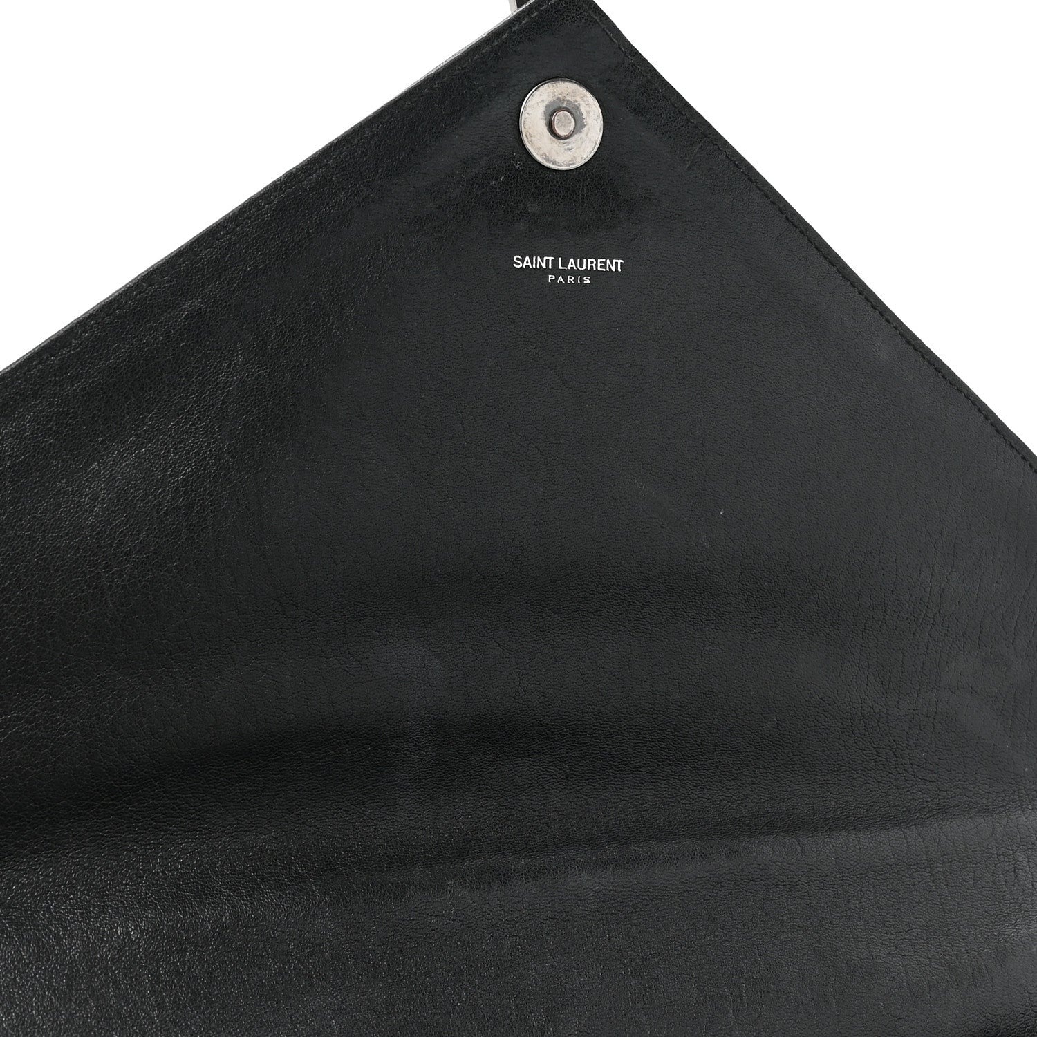 Saint Laurent Sheepskin Matelasse Chevron Monogram Large College Satchel Black 13 of 17