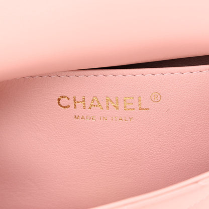 Chanel Lambskin Quilted Mini Heart Charms Flap Light Pink 6 of 10