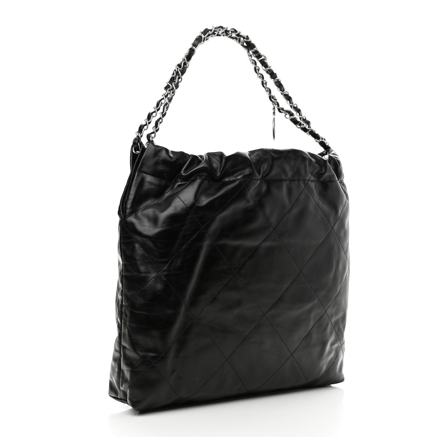 Chanel Shiny Calfskin Quilted Chanel 22 Black 4 of 10