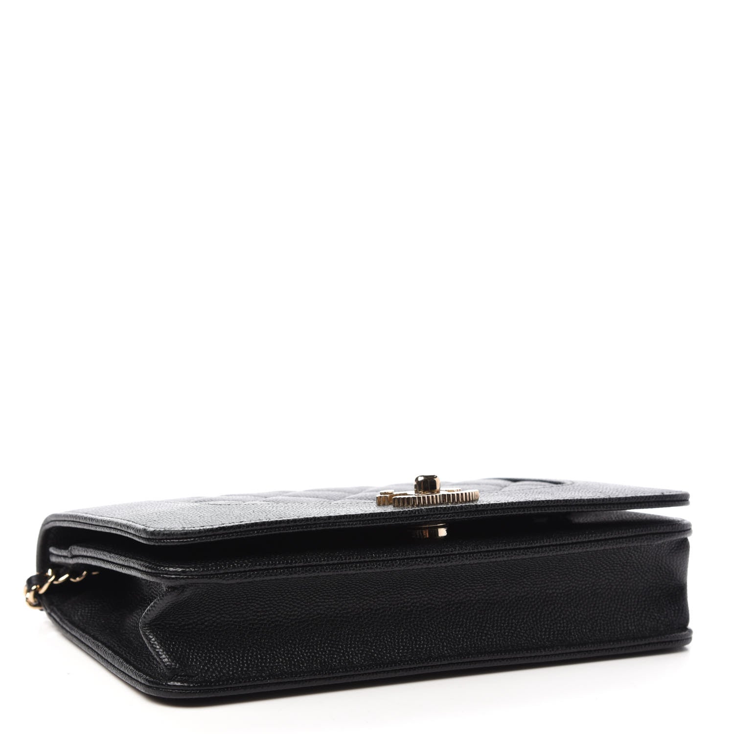 Chanel Caviar Quilted Vintage Mademoiselle Wallet On Chain WOC Black 4 of 12