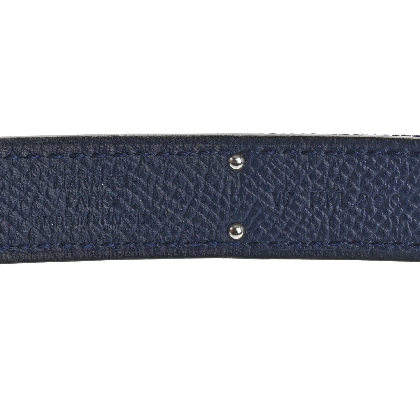 Denim Epsom Kelly Belt 18 Bleu Indigo White Bleu Navy