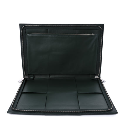 Bottega Veneta Grained Calfskin Maxi Intrecciato Document Case Pine Green 4 of 8