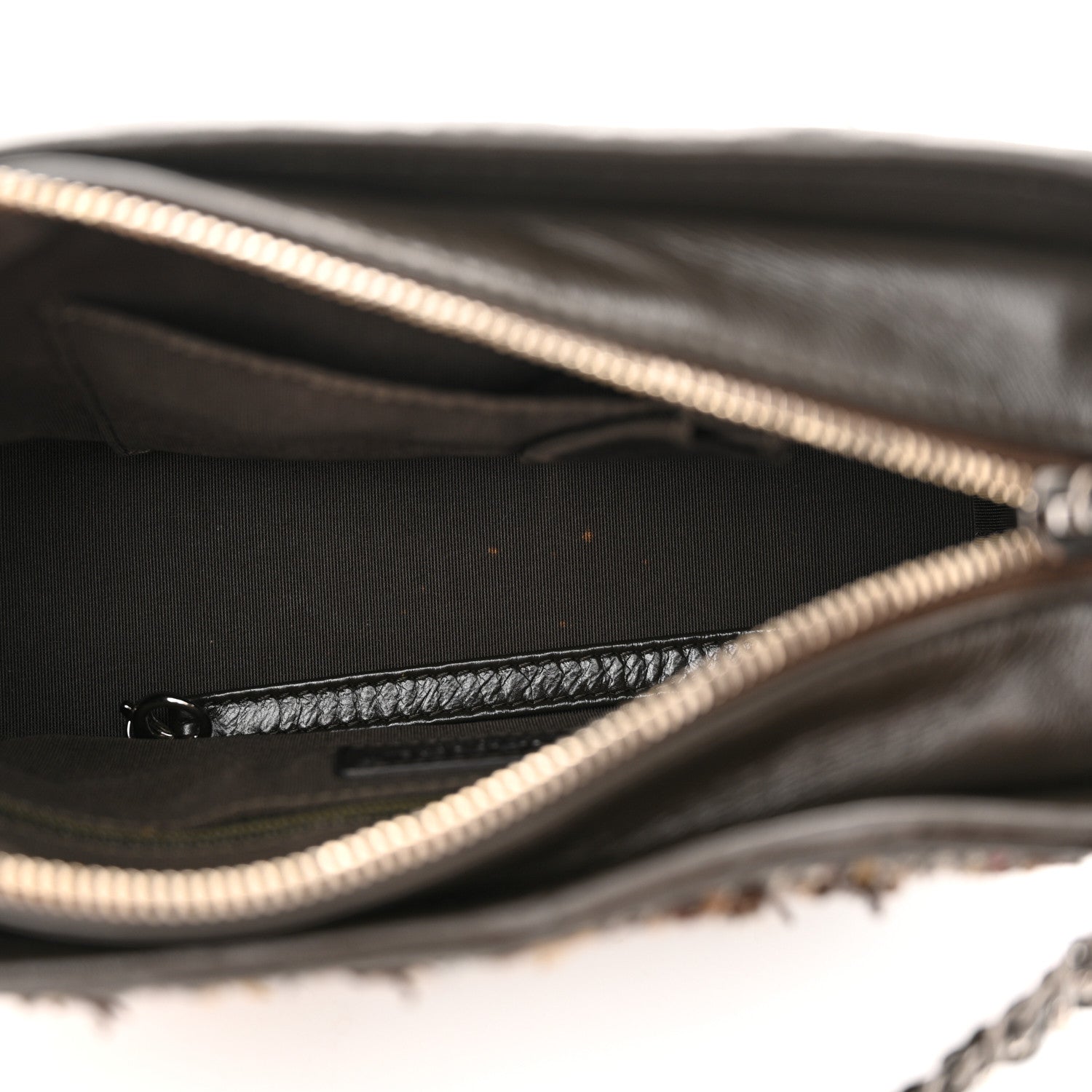 Chanel Tweed Calfskin Small Gabrielle Hobo Brown 5 of 10