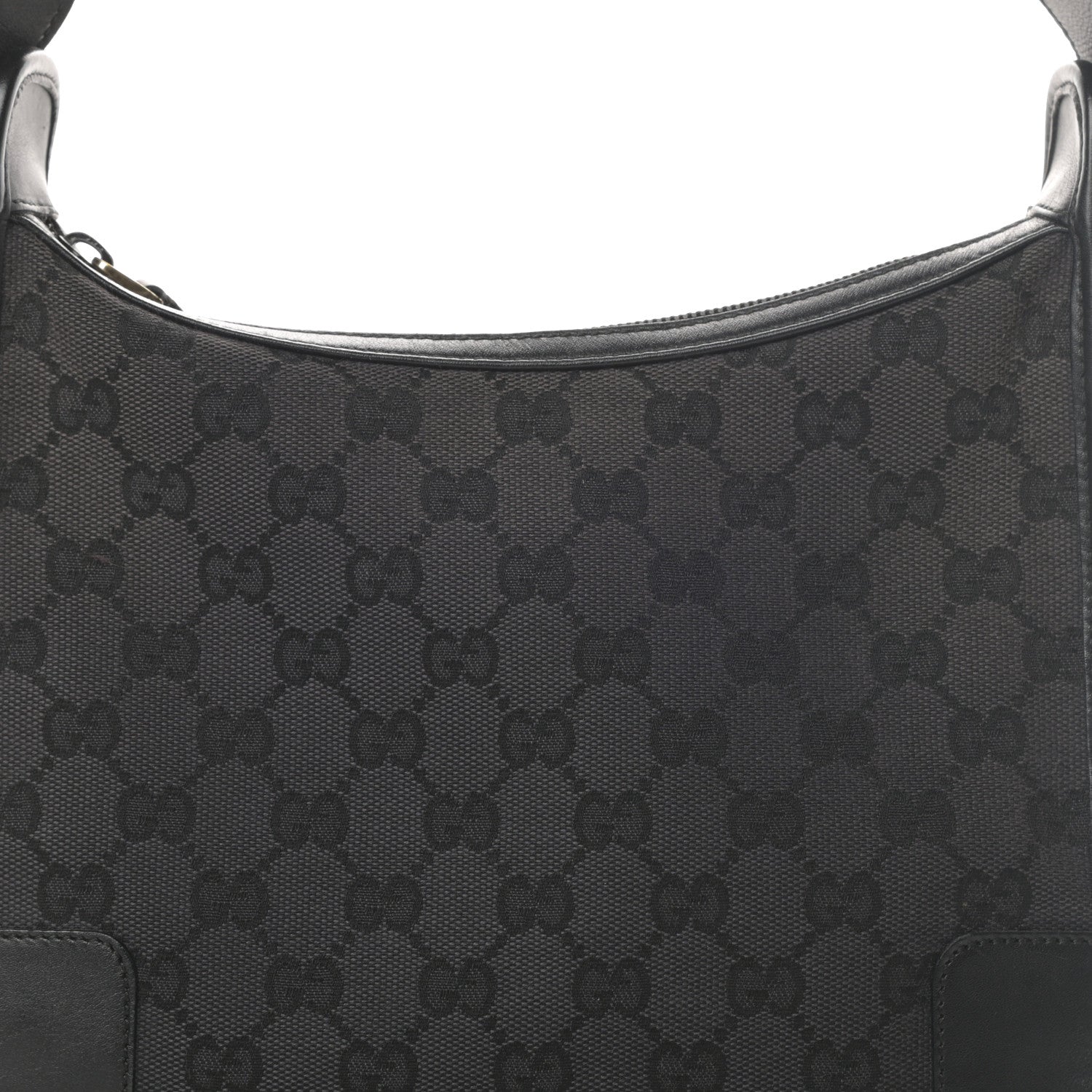 Gucci Nylon Monogram Shoulder Bag Black 8 of 12