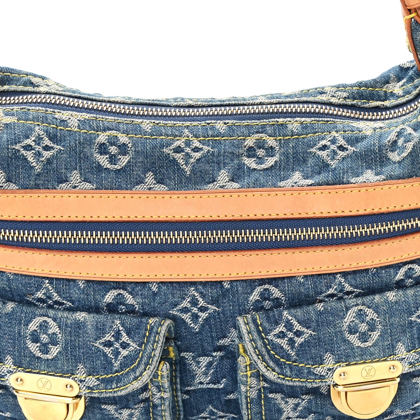 Monogram Denim Baggy PM Blue