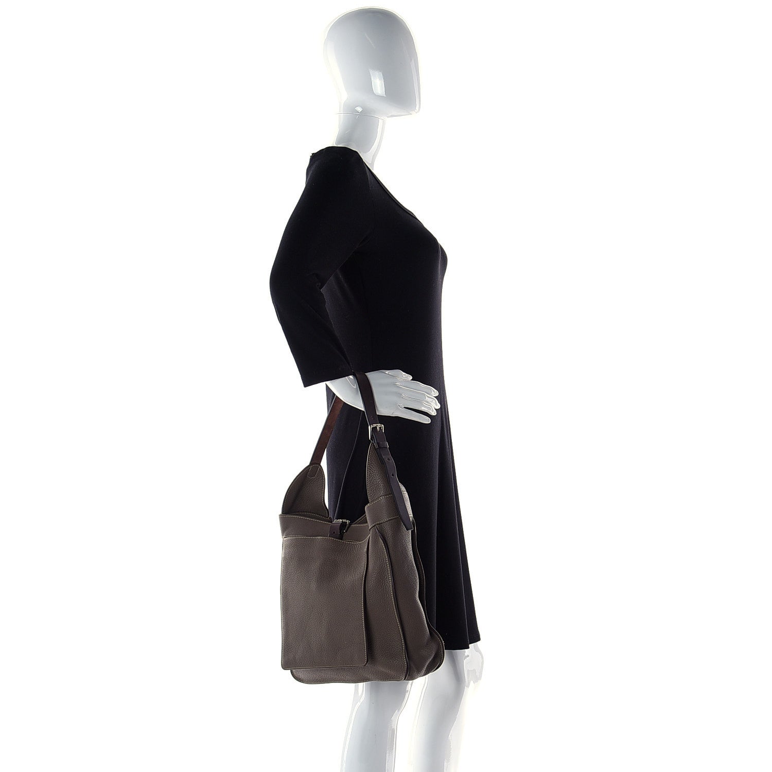 Hermes Taurillon Clemence Marwari PM Etoupe 3 of 6