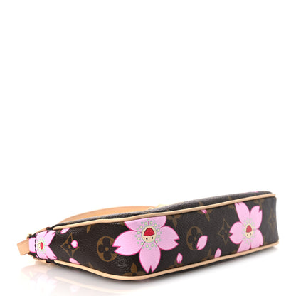 Louis Vuitton LV X TM Monogram Cherry Blossom Pochette Accessories Sakura Brown 4 of 12