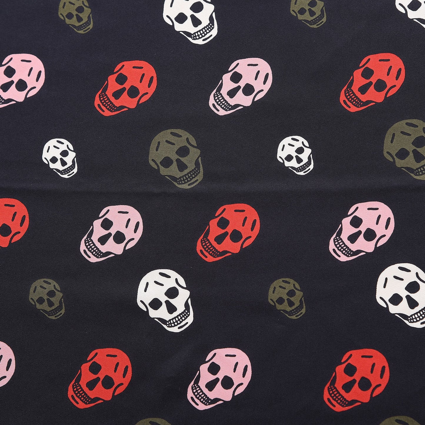 Silk Skull Scarf Black Multicolor