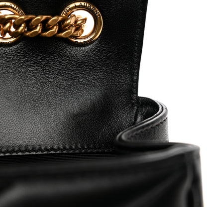 Saint Laurent Lambskin Chevron Quilted Medium LouLou Black 13 of 13