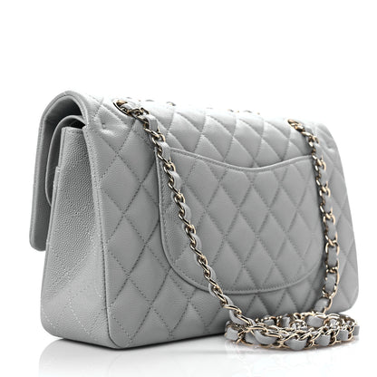 Chanel Caviar Quilted Medium Double Flap Grey 3 of 8