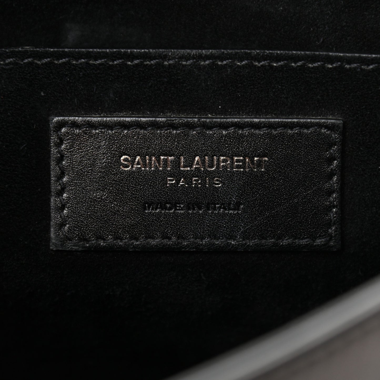 Smooth Calfskin Suede Betty Stud Stripe Flap Messenger Black