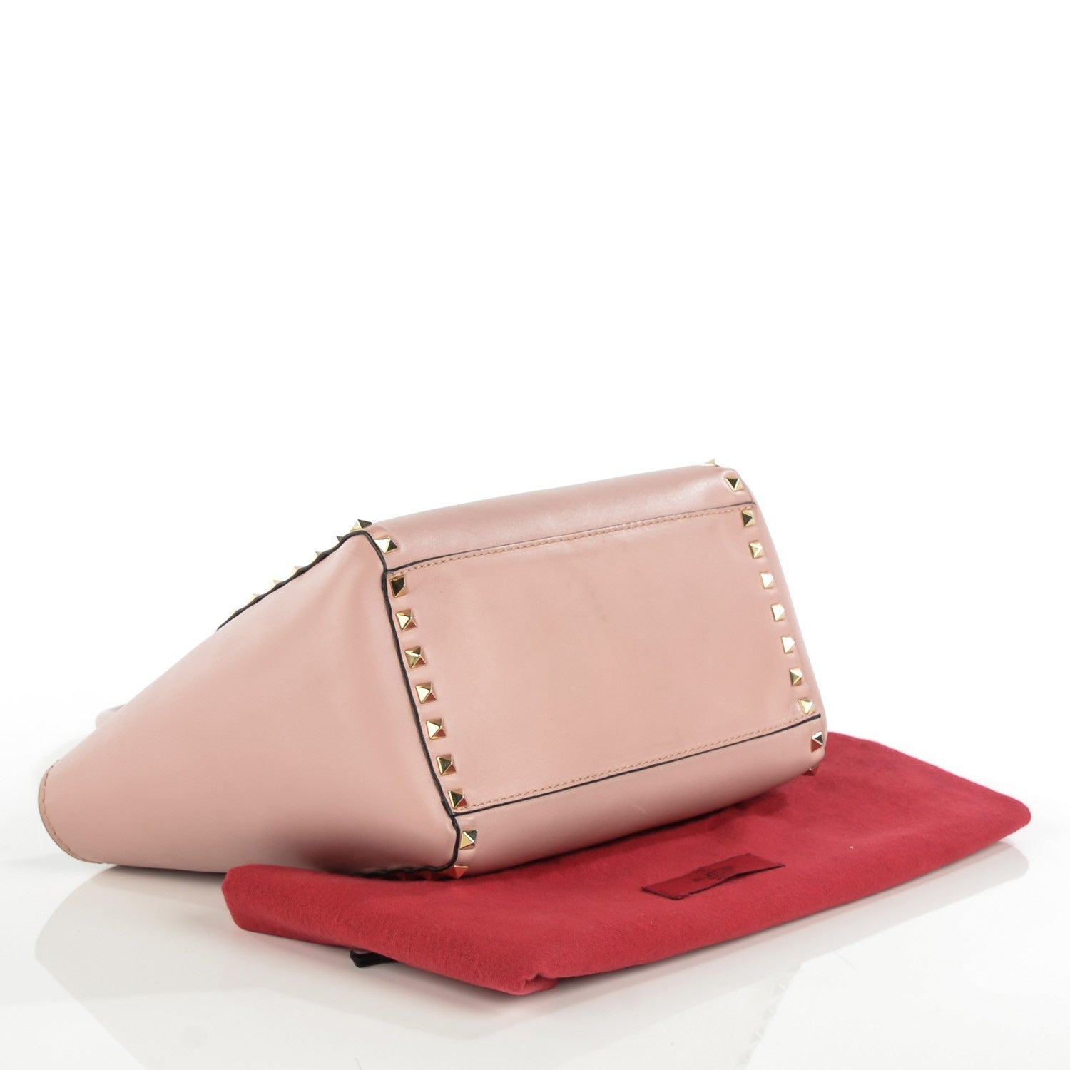 Valentino Garavani Vitello Small Rockstud Double Handle Tote Pink 4 of 10