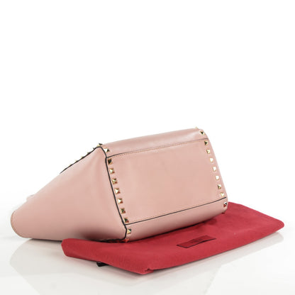 Valentino Garavani Vitello Small Rockstud Double Handle Tote Pink 4 of 10