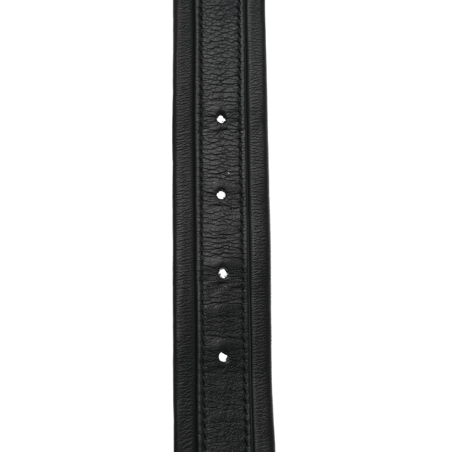 Calfskin Lambskin Zipper Chain CC Belt 85 34 Black