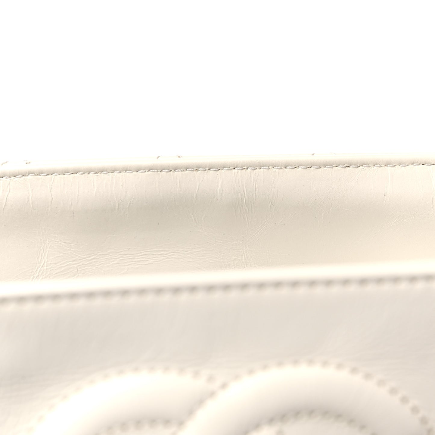 Crumpled Calfskin En Vogue Rope Hobo Bag White