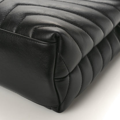 Saint Laurent Calfskin Y Quilted Monogram Medium Loulou Chain Satchel Black 8 of 9