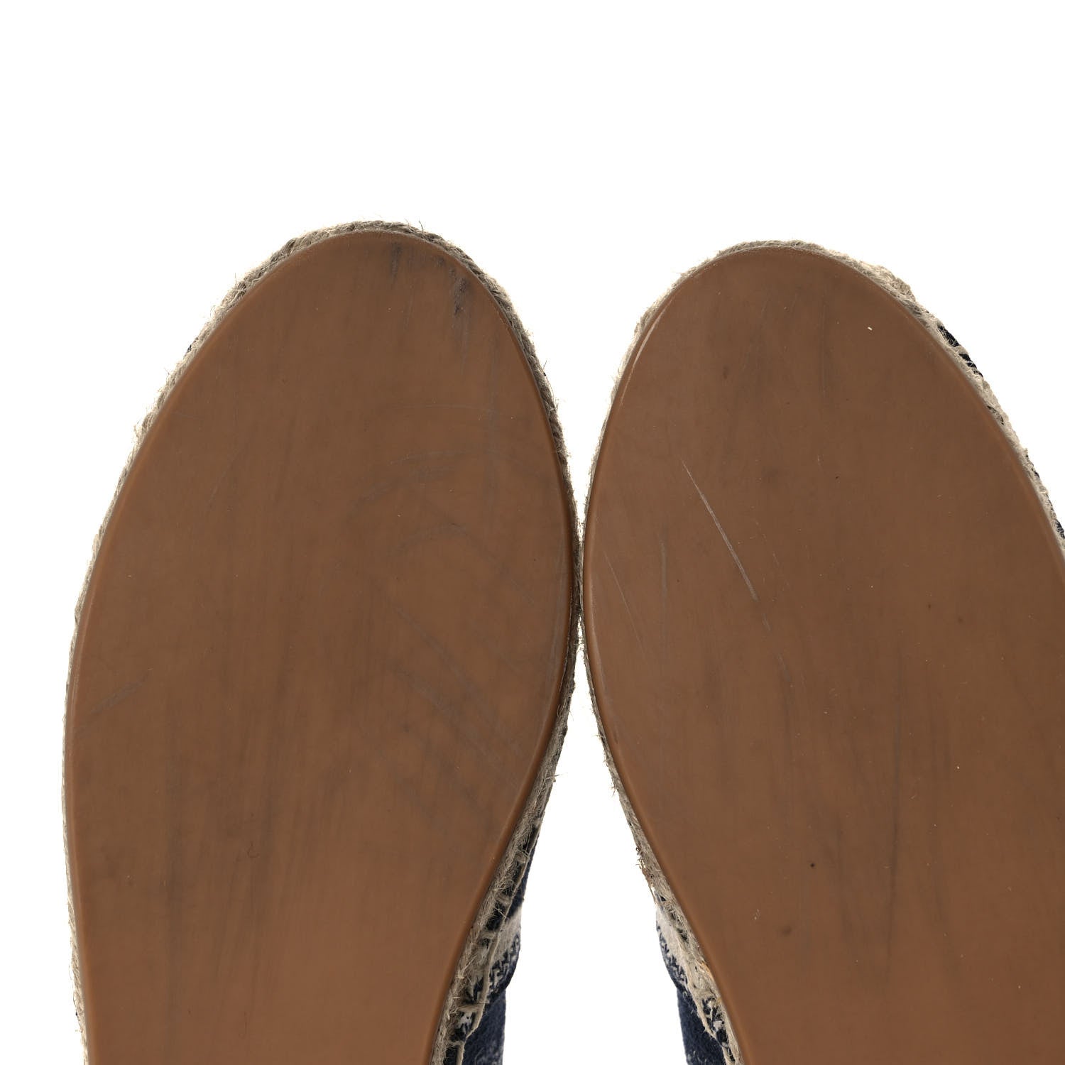 Christian Dior Cotton D-Stripes Embroidered Granville 15mm Espadrilles 37 Deep Blue 11 of 12