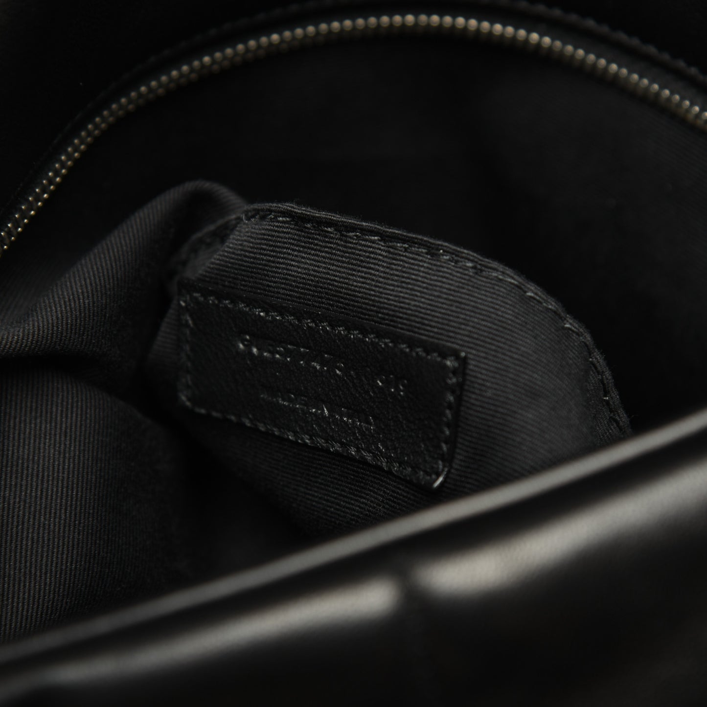 Lambskin Quilted Medium Loulou Puffer Monogram Chain Satchel Black