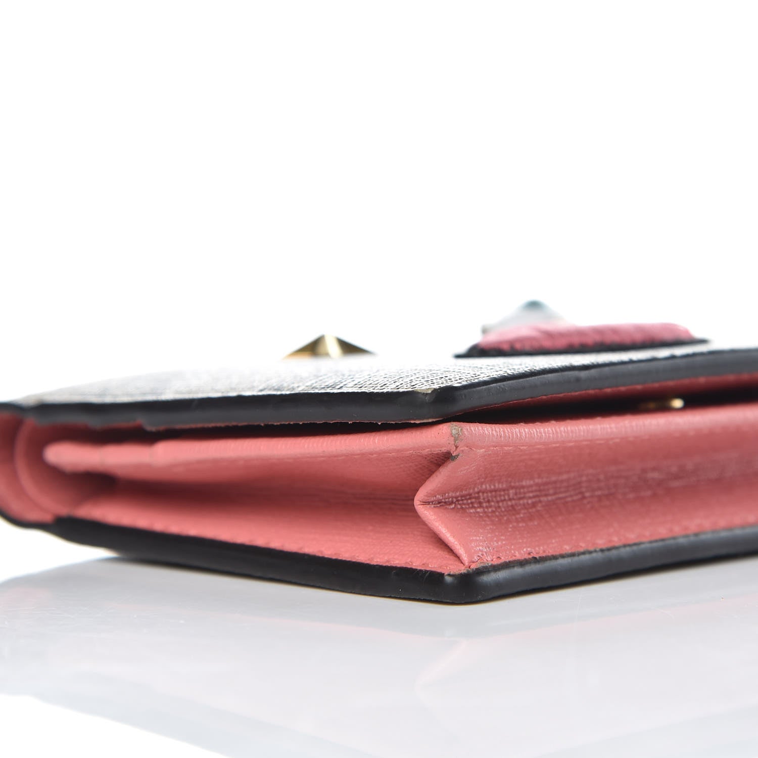 Gucci GG Supreme Monogram Face Embroidered Card Case Wallet Pink 8 of 10